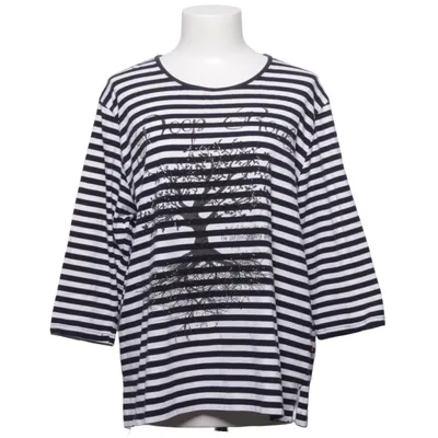 Långärmad t-shirt (Blå, Vit) från MF Bomull, Elastan