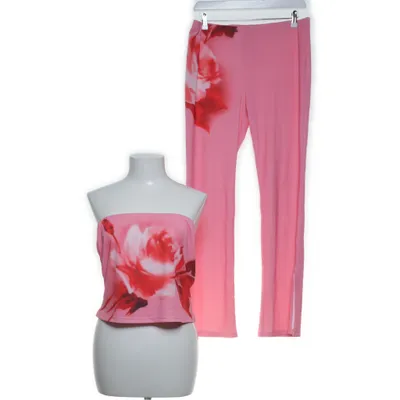Set (Pink, Red, White) from Fashion Nova Elastane, Polyester