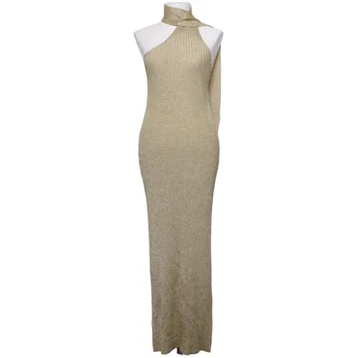 Halternek jurk (Goud) van Zara Metallvezel, Viscose