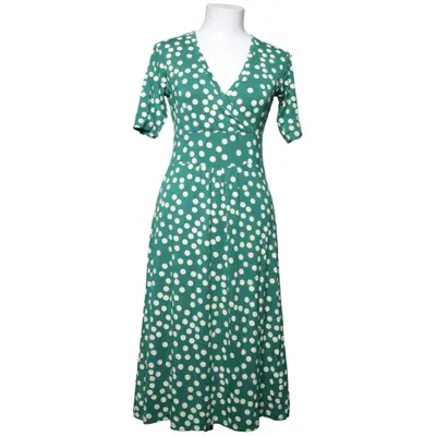 Omlottklänning (Grön, Vit) från Danefae Elastan, Viskos