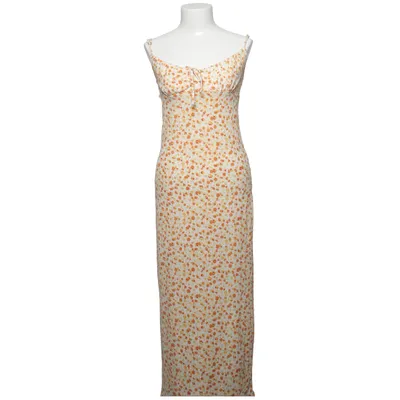 Maxi jurk (Wit, Geel, Oranje) van Stradivarius