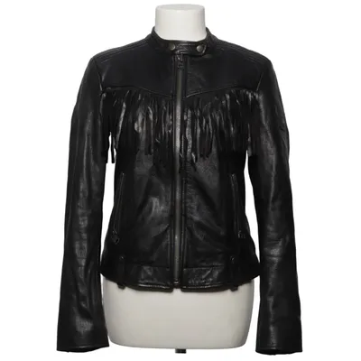 Veste en cuir (Noir) de Replay Coton, Cuir, Viscose