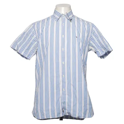 Chemise à manches courtes (Bleu, Blanc) de Tommy Hilfiger Coton