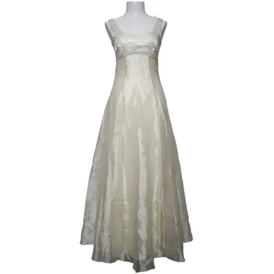 Abendkleid (Weiß) von Zum Zum Acetat, Metallfaser, Polyester