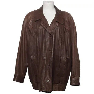 Leather jacket (Brown) Leather, Polyester