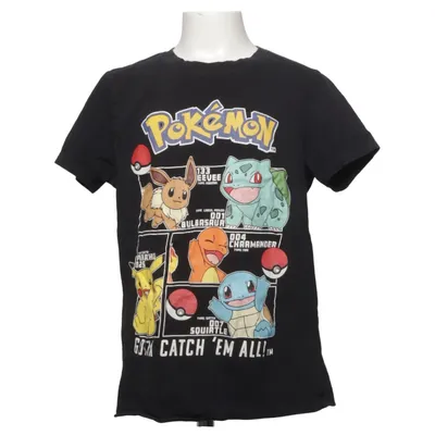 T-shirt (Black, Multicolored) from Pokémon Cotton