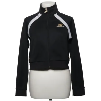 Veste de sport (Noir, Blanc) de New Balance Coton, Élasthane, Polyester
