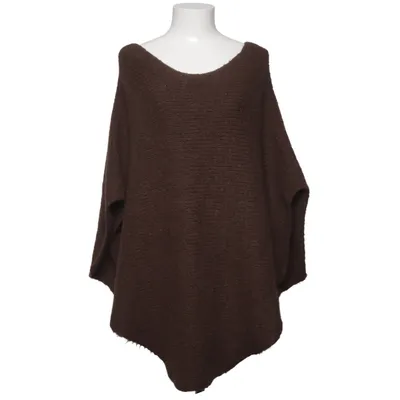 Poncho (Bruin) van Black Colour Polyester, Viscose, Wol