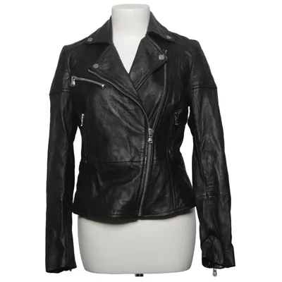 Veste de motard (Noir) de Barneys Originals Cuir