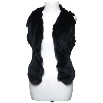 Fur vest (Black) from Natures Collection Rabbit fur