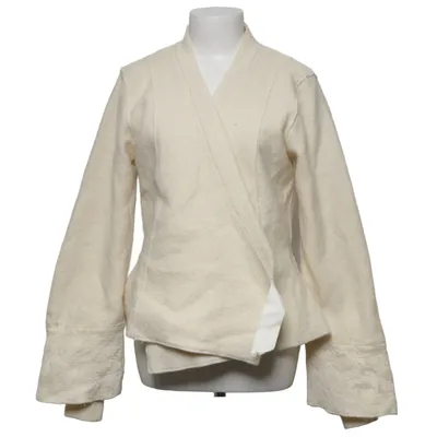 Slå om-cardigan (Beige) fra Noa Noa Acetat, Silke, Uld