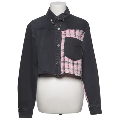 Jeansskjorta (Svart, Rosa) från Bershka Bomull, Polyester