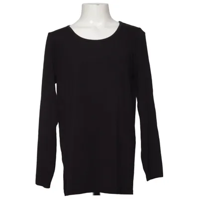 Lange mouwen shirt (Zwart) van Uniqlo Kids Acryl, Elastaan, Gerecycled polyester, Viscose