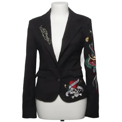 Blazer (Black) from Ed Hardy by Christian Audigier Elastane, Polyester, Viscose