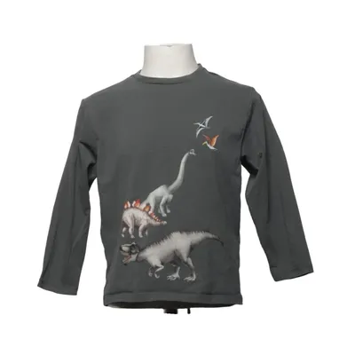 Langærmet t-shirt (Grøn) fra Name It Elastan, Økologisk bomuld