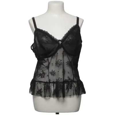 Haut de pyjama (Noir) de Romwe Élasthane, Polyester
