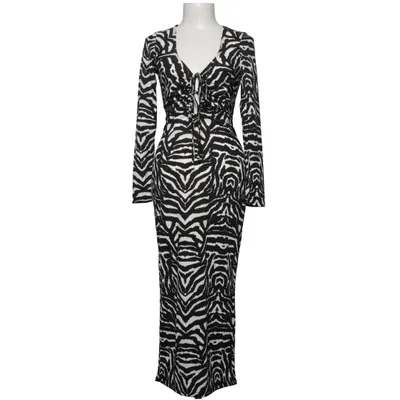 Maxi jurk (Zwart, Wit) van Pink Woman Elastaan, Polyester