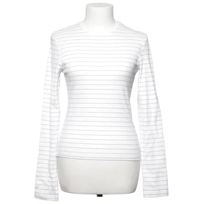 Långärmad t-shirt (Vit, Grå) från Bik Bok Elastan, Ekologisk bomull