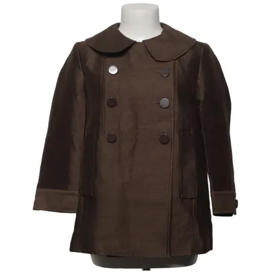 Coat (Brown) from H&M Cotton, Polyester, Silk, Viscose