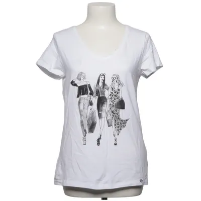 T-shirt (Wit) van Elegance Katoen, Elastaan
