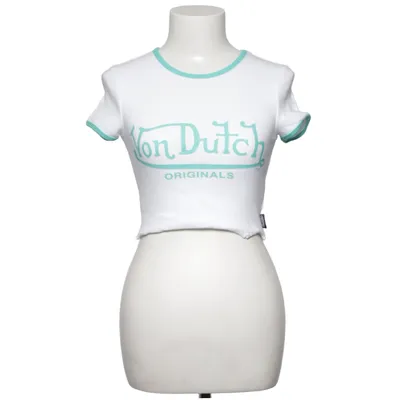 T-shirt (Vit, Grön) från Von Dutch Bomull, Elastan