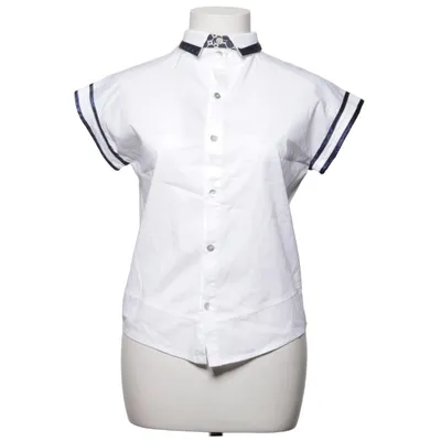 Kortärmad skjorta (Vit, Blå) från Depot96 Bomull