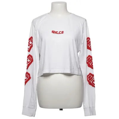 Långärmad t-shirt (Vit, Röd) från Nicce Bomull