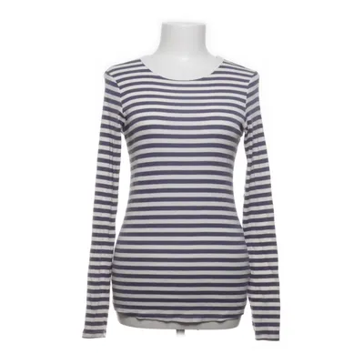 Långärmad t-shirt (Blå, Vit) från H&M Mama Bomull, Elastan, Viskos