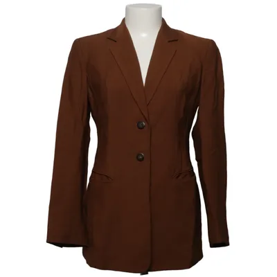 Blazer (Marron) de Donna Karan Viscose, Laine