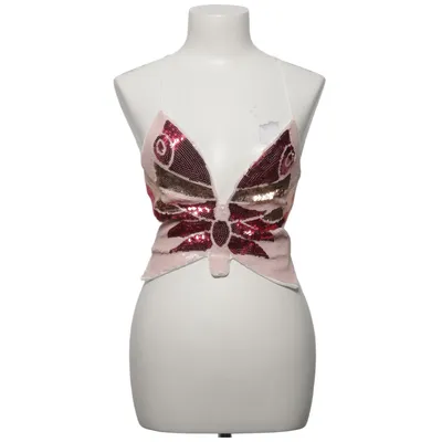 Halter neck top (Pink, Multicolored) from Shein Polyester