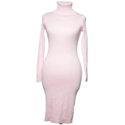 Robe à col roulé (Rose) de Cherry Koko Coton, Élasthane, Polyester