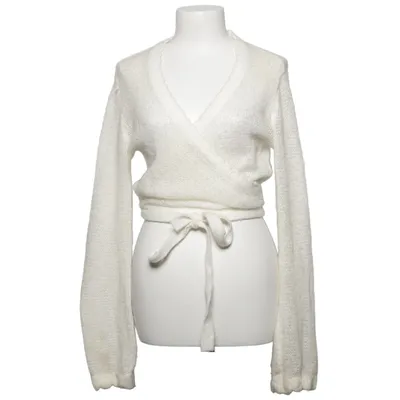 Wrap cardigan (White) from NA-KD Reborn Acrylic, Elastane, Polyester