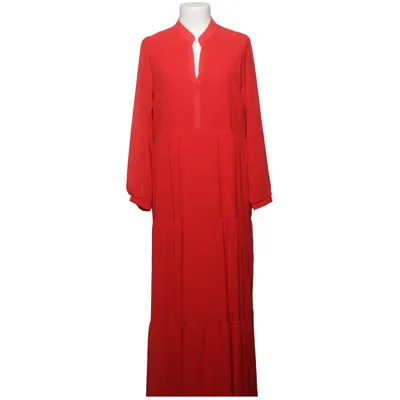 Maxi jurk (Rood) van Creme Fraiche Elastaan, Polyester, Viscose