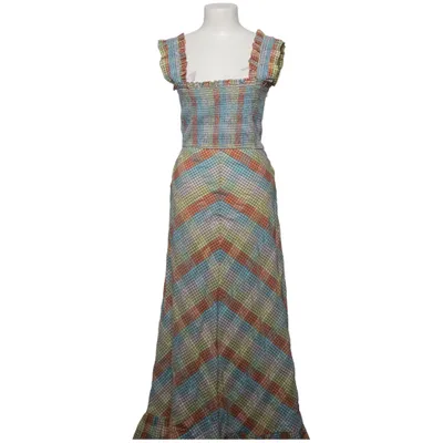 Maxi dress (Blue, Yellow, Orange, Multicolored) from Ganni Cotton, Polyamide, Polyester