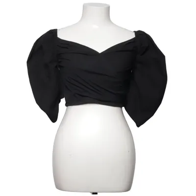 Slå-om top (Shirred Back Crop Top) fra NA-KD Bomuld, Polyester