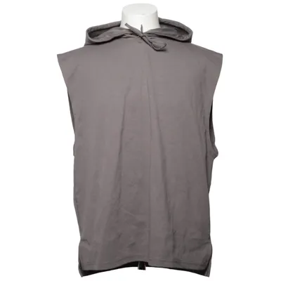Short sleeve hoodie (Gray) from H&M Move Cotton, Elastane, Polyester