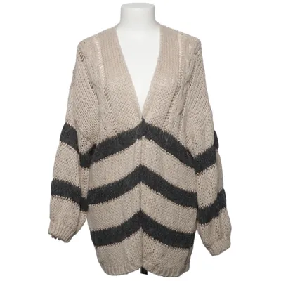 Cardigan (Beige, Sort) fra Purple Queen Akryl, Polyamid