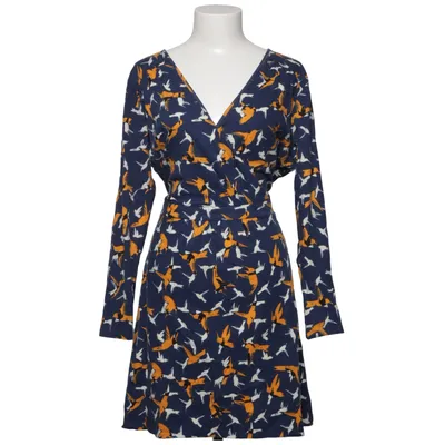 Wrap dress (Blue, Multicolored) from Uttam Boutique Cotton