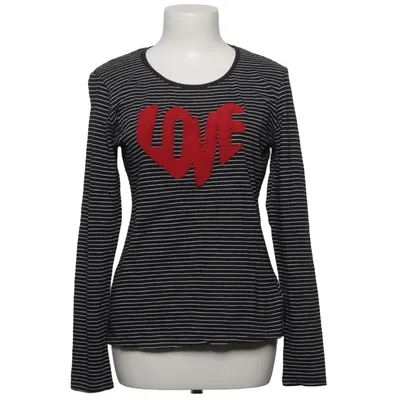 Langærmet t-shirt (Sort, Hvid) fra Stitch & Soul Bomuld
