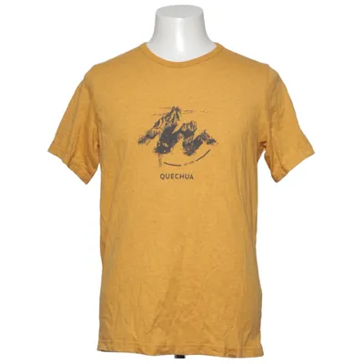 T-shirt (Geel) van Quechua Organisch katoen, Gerecycled polyester