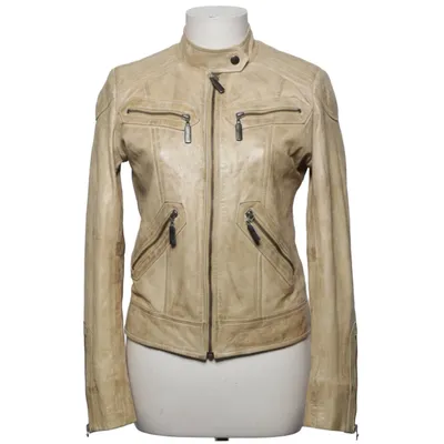 Leren jack (Beige) van CKN of Scandinavia Leer, Polyester