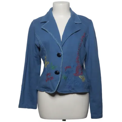 Blazer (Blue, Multicolored) from Ebelieve Cotton