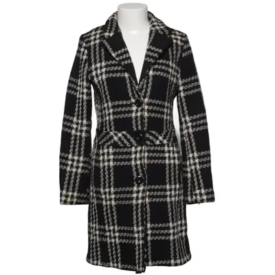 Coat (Black, White) from Pimkie Polyamide, Polyester, Wool