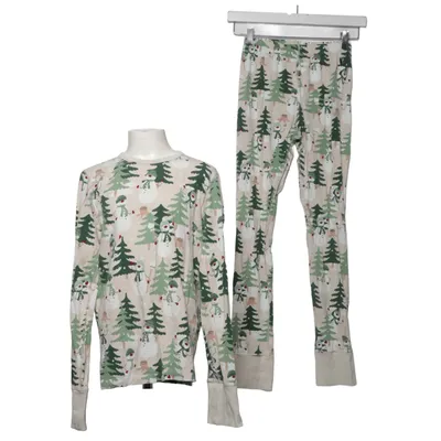 Pyjamas (Beige, Grön, Flerfärgad) från Polarn O. Pyret Elastan, Ekologisk bomull