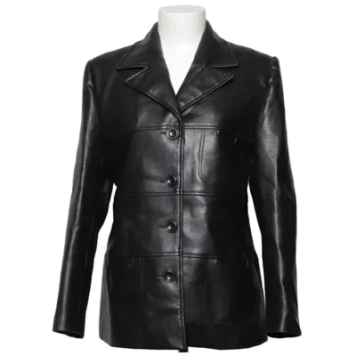 Leather blazer (Black) from Wave