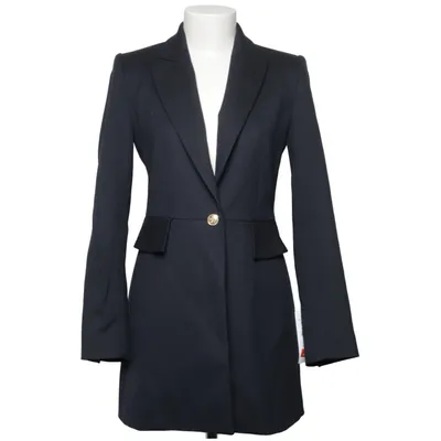 Coat (Black) from Zara Basic Collection Elastane, Polyester, Viscose