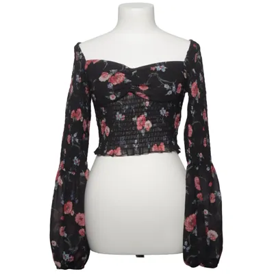 Crop top (Black, Multicolored) from Current Mood Polyester