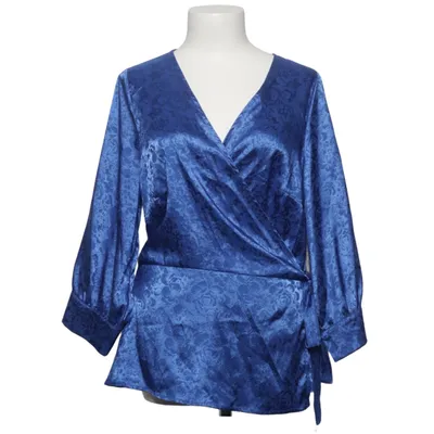Wrap blouse (Blue) from Fashion Union Polyester