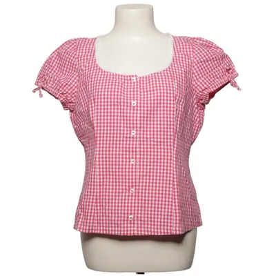 Dirndlbluse (Pink, Hvid) fra Waldschütz Bomuld