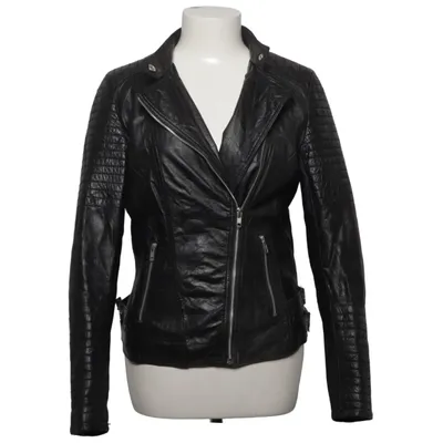 Biker jacket (Black) from Transmission Leather, Polyester